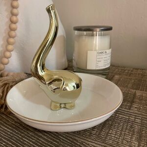 Gold Elephant Ring Holder